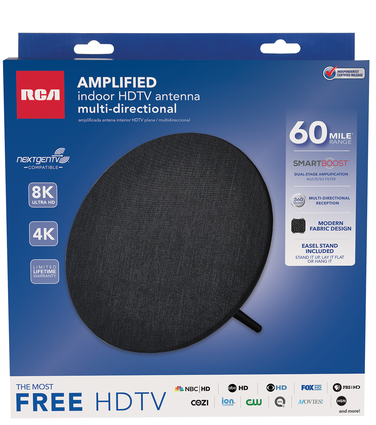 ANTD5E - Amplified HDTV Fabric Antenna - Multi-Directional