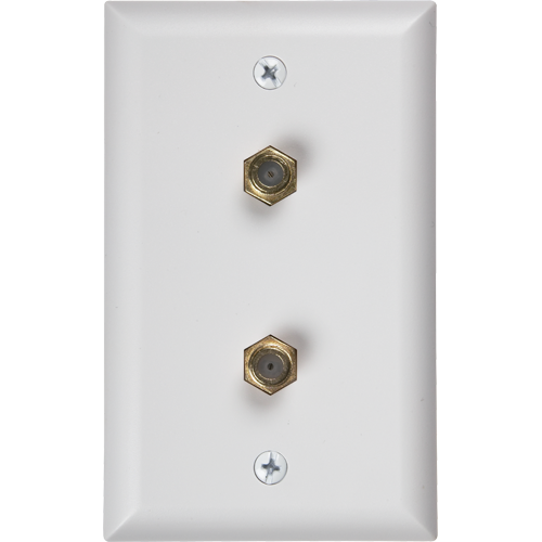 VH128R - Coaxial Duplex Wall Plate