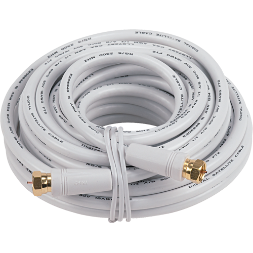 VH625WHR - 25 Foot Digital RG6 Coaxial Cable in White Color
