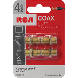 VH664R - Coax In-Line Coupler - 4 Pack